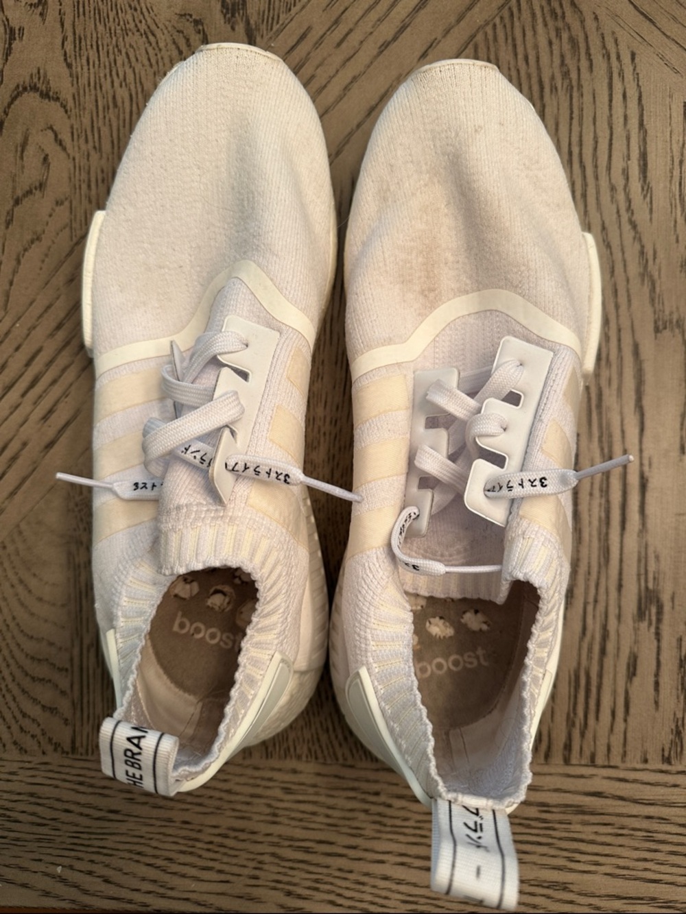 Adidas Men’s Ivory Slip-On Boost Sneakers